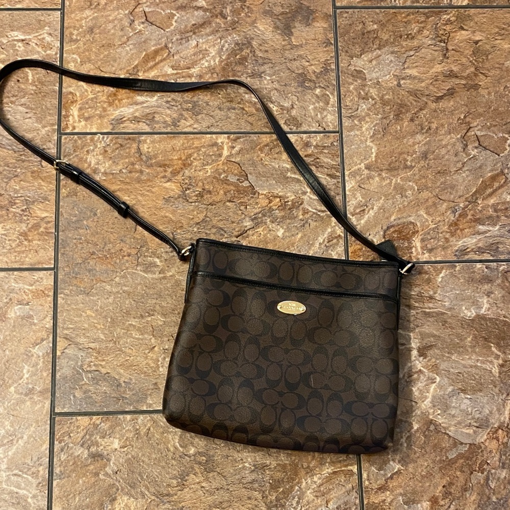 Coach Signature Brown Crossbody Bag